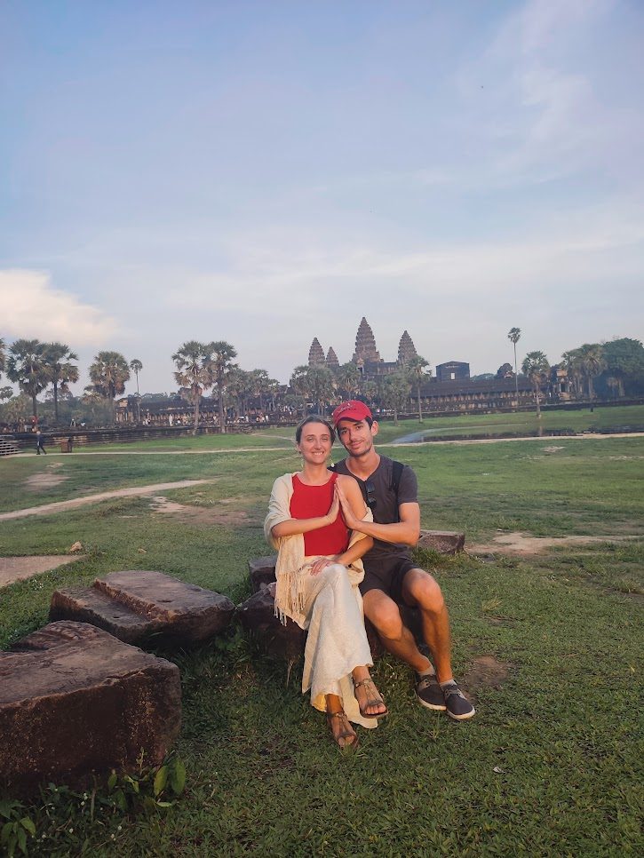 Adeline et Antoine à Angkor Wat